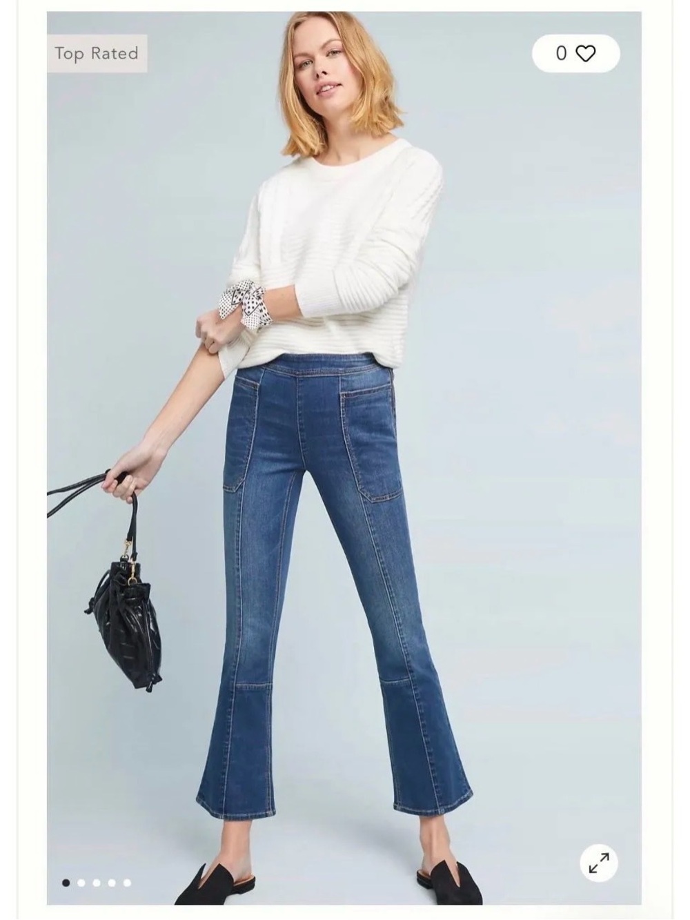 Anthropologie Pilcro Utility High-Rise Cropped Bootcut Pants